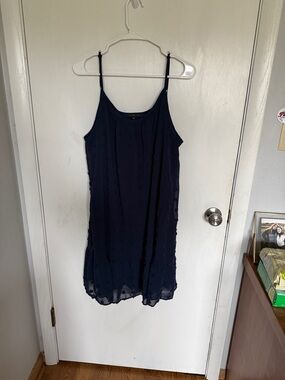 Staccato Navy Textured Spaghetti Strap Dress